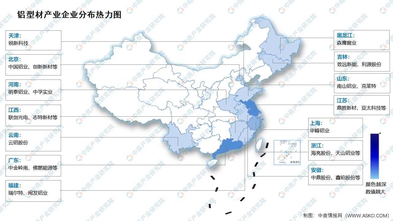 2024年中国铝型材产量及企业分布情况预测分析（图）(图2)